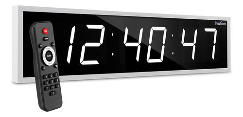 Ivation Enorme Reloj Led Digital Grande De 24 Pulgadas Con C