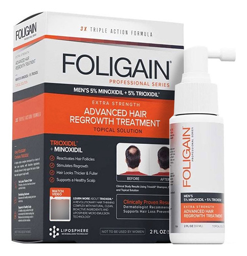 Men's Foligain Trioxidil 5% 1 Mes De Tratamiento