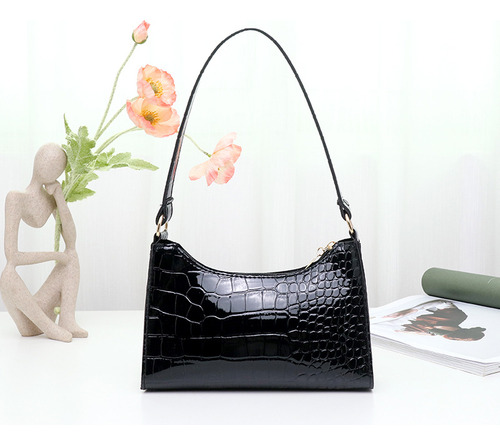 Bolso De Mujer Casual Con Estampado De Cocodrilo De Moda De