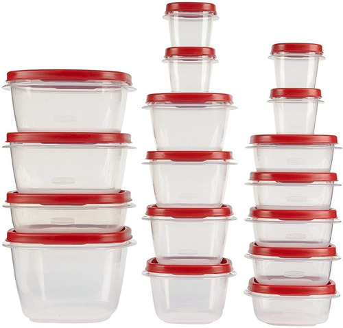 Set De Recipientes 34pzas C/ Tapas Porta Comida Rubbermaid