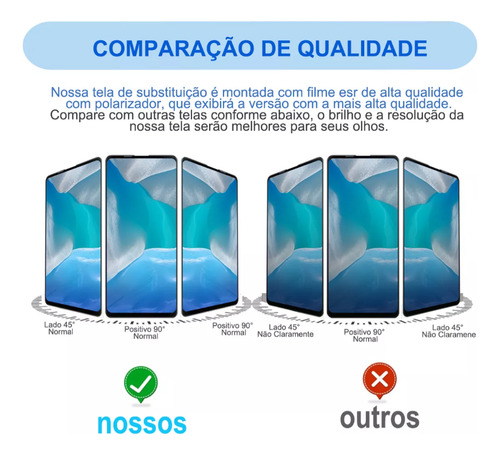 Tela Frontal Display Oled Vivid Para A54 5g Com Aro