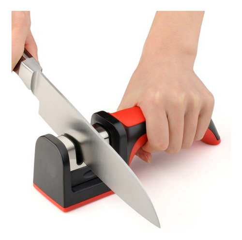 Imagen 2 de 4 de Afilador De Cuchillos Acero Ergonómico Antideslizante