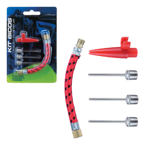 10 Peças Com 8 Bicos Inflar Bolas Ação Imediata +2 Mangueira Cor Kit, Bico De Ar, Solução Rápida, Inflar Bolas, Inflação Simples, Eficiente, Encha