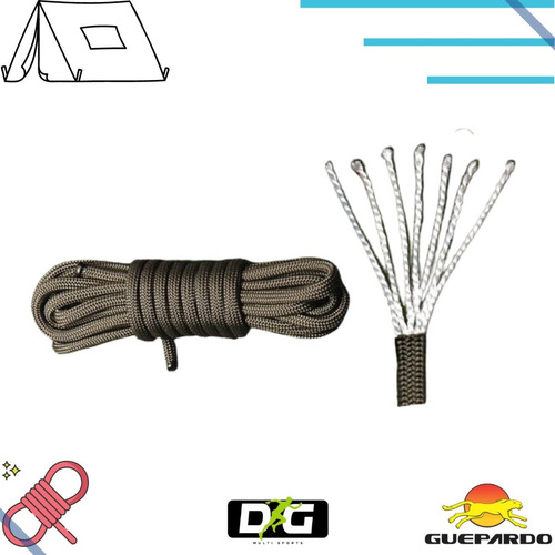 Paracord 550 Guepardo 10m 250kg 7 Filamentos Cordim Corda Cor Verde