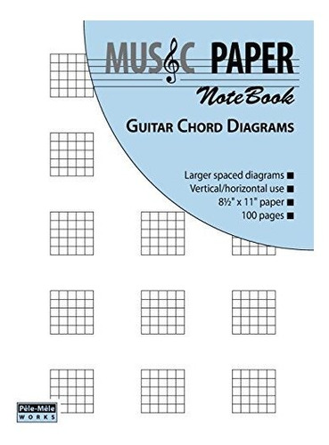 Book : Music Paper Notebook - Guitar Chord Diagrams -...