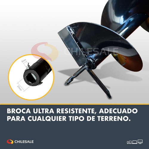 Barreno Hoyador Ahoyador Perforador Tierra 62cc + Broca 15cm