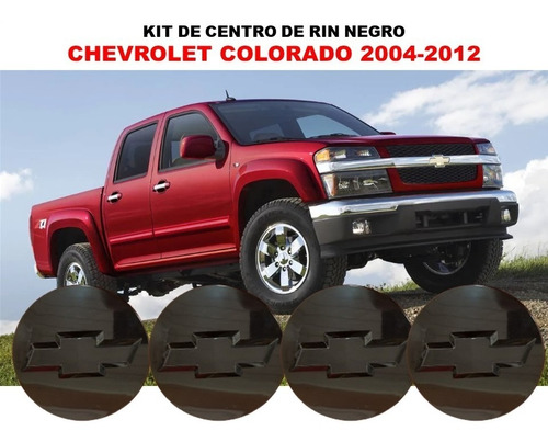 Kit De 4 Centros De Rin Chevrolet Colorado 04-12 83 Mm Negro