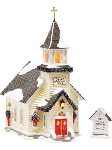 Snow Village Holy Family Church Light House, 10.63 PuLG...