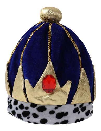 Gorro Sombrero Rey Azul Deluxe Adulto Unitalla Disfraz