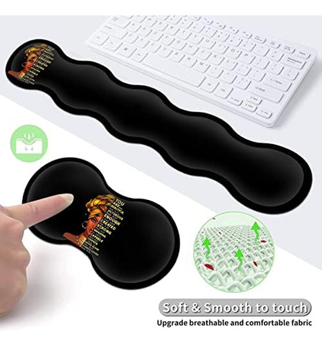 Mouse Pad Grande Con Soporte Para Muñeca, Teclado