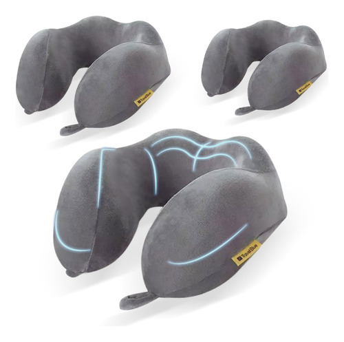 Set De Viaje X3 Almohadas Cojín Cómodas Memory Foam Cuello