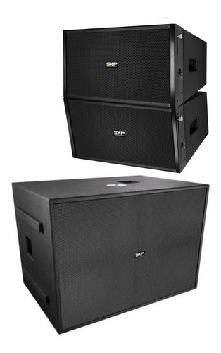 Line Array Skp Pro Audio Sistema Com Sub + 2 Módulos 20% Off