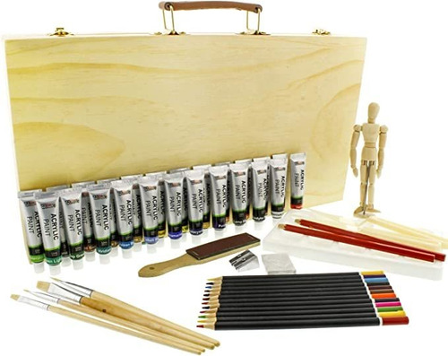 Us Art Supply® Juego De 50 Pinturas Acrilicas Con Estuche .