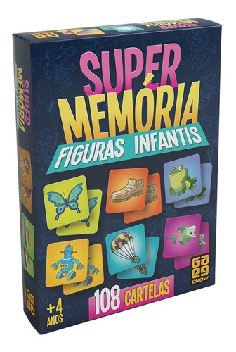 Jogo de mesa Supermemória Figuras infantis Grow 02646