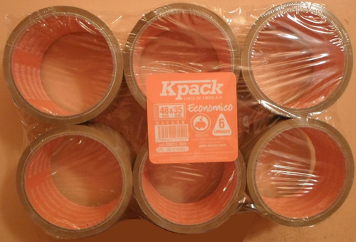 Cinta Marrón De Embalaje 48mm X 35mts Kpack Precio X 7und