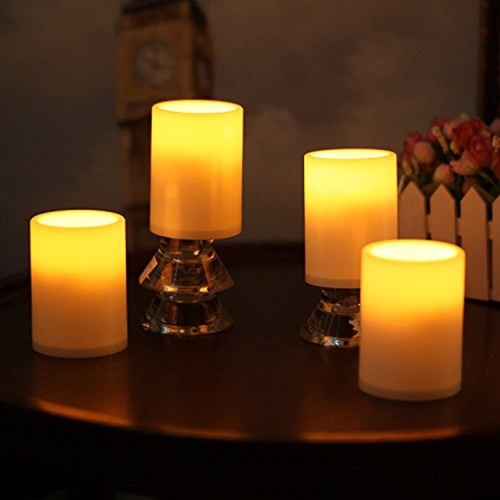 Giveu Flameless Led Al Aire Libre Conjunto De Velas Con Pila