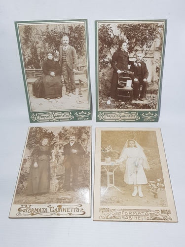 Antiguas Fotos Estudio Italianos 1900 Lote X 4 Mag 57747