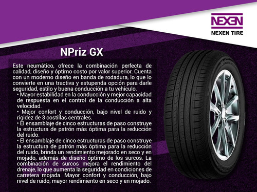 Llanta 215/65r16 Npriz Gx Nexen 98h