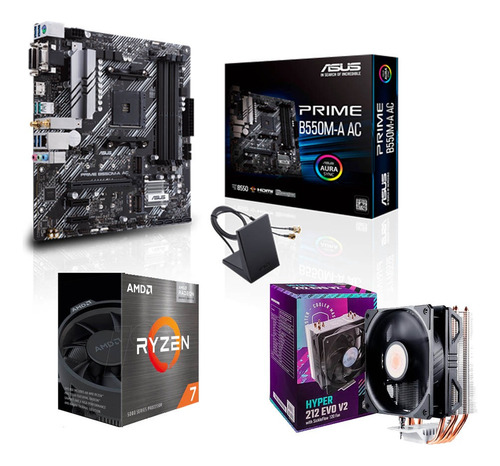 Kit Actualización Amd Ryzen R7 5750g + Tm B550m Ac Asus Wifi