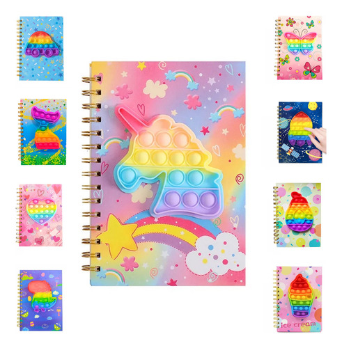 Agenda Libreta Push Popit Popit Interactivo Figuras Unisex