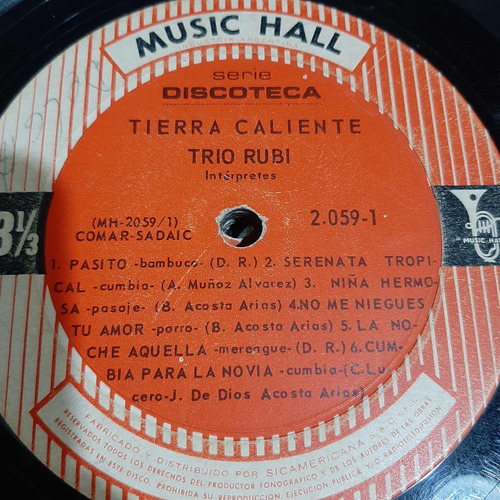 Sin Tapa Disco Trio Rubi Tierra Caliente C0