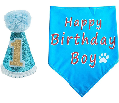 Pet Show Dogs 1er Cumpleaños Sombreros Y Bandanas Conjunto 