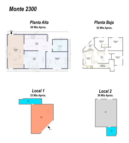 Venta 2 Locales, Casa En Planta Baja Y Departamento En Moron