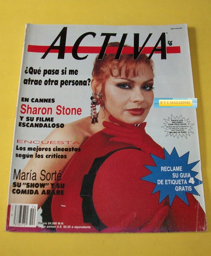 Maria Sorte Revista Activa 1992 Barbra Streisand Sharon Ston