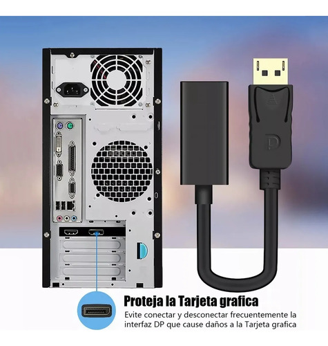 Adaptador Conversor Display Port A Hdmi 4k Fullhd Dp