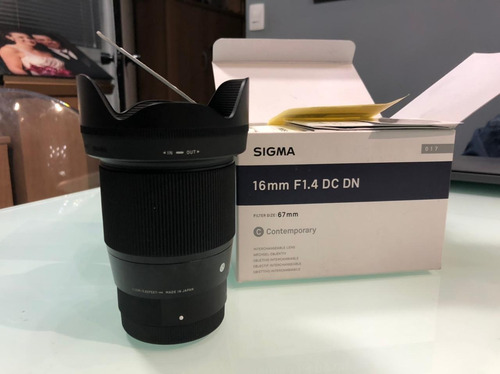 Imagem 5 de 9 de Sigma 16mm F/1.4 (novo) Sony Dc Dn E-mount Sony Envio Rapido