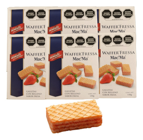Galleta 4 Cajas De 150g C/u Waffer Fressa Oblea Mac Ma