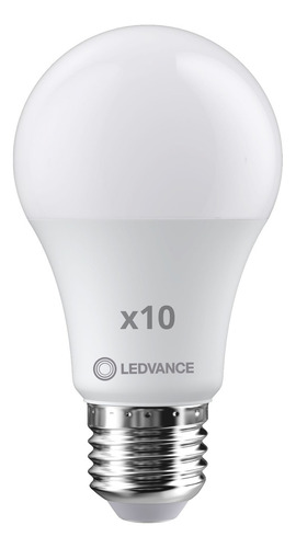 Caja X 10 Lámparas Led Value Classic A 5w Ledvance Osram Color de la luz Cálida