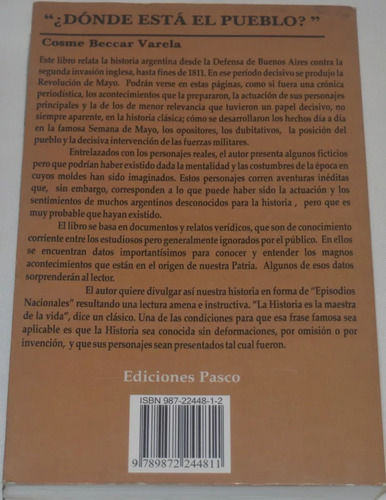 Donde Esta El Pueblo? Novela Historica (Usado)