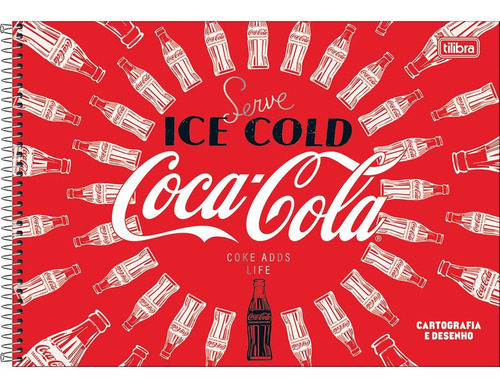 Caderno Cartografia C/d 80 Folhas Coca Cola 80f Tilibra