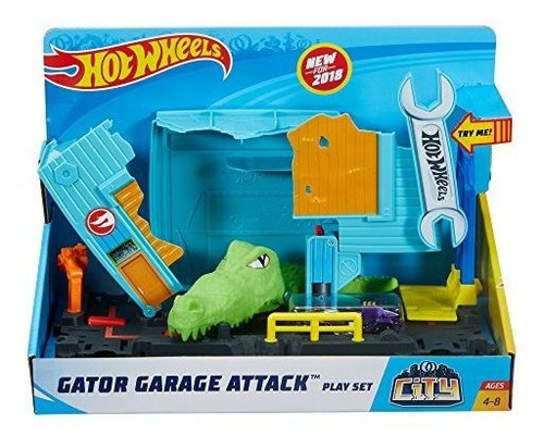 Hot Wheels Gator Garage Attack Vehiculo Playset