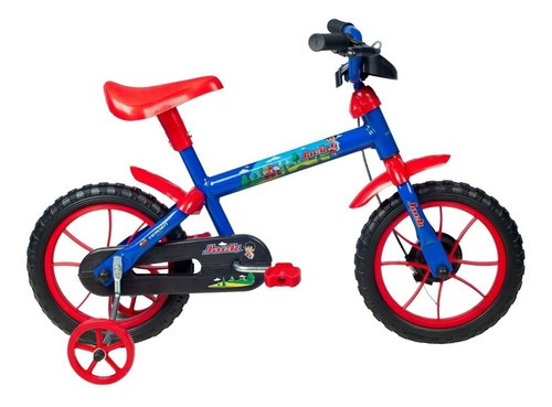 Bicicleta  infantil Verden Bicicleta infantil aro 12 criança Menina e Menino freio tambor cor azul/vermelho com rodas de treinamento