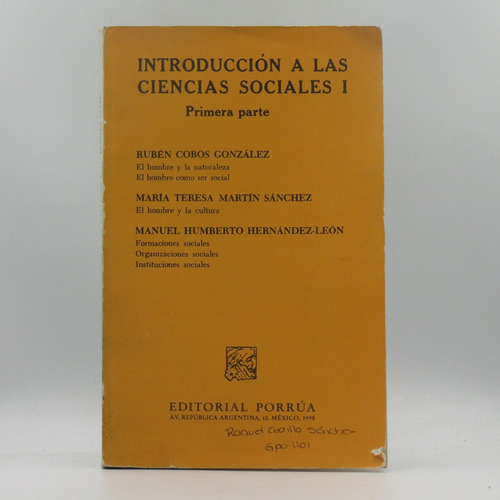 Introducción A Las Ciencias Sociales Parte 1 Rubén Cobos