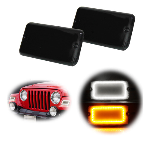 Luz Led Drl Turn De Dos Colores Para Jeep Wrangler Tj