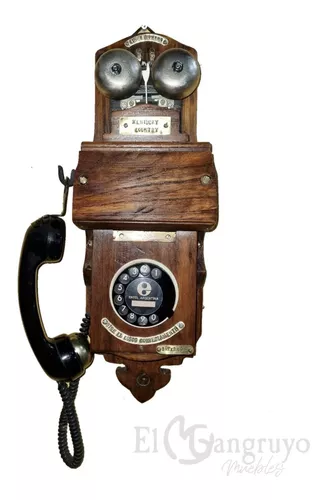Teléfono Antiguo, Teléfono Fijo Vintage De Bronce, Te