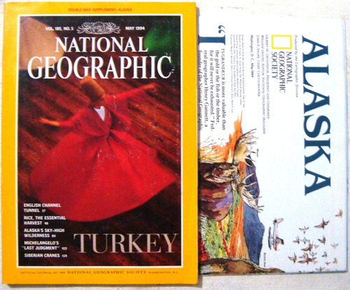 Revista Nat Geo Alaska Gran Mapa Original Ejemplar Completo