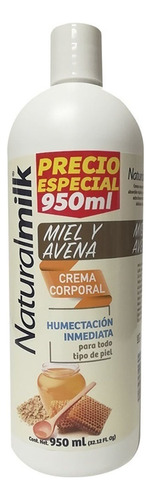 Crema Corporal Naturalmilk Miel Y Avena 950ml