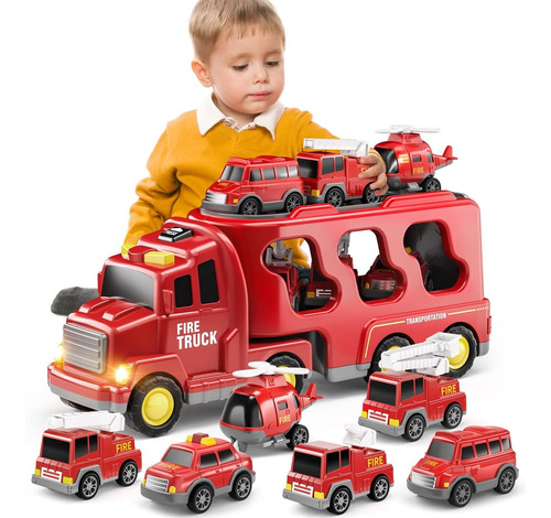 Camion De Juguete Para Niños De 3 A 5 Años, Paquete De 7