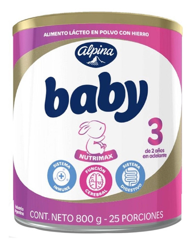 Alimento Lacteo Alpina Baby 3 Nutrimax 2 Años En Adelante