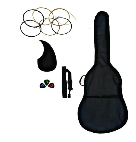 Funda Para Guitarra Acustica Reforzada Con Accesorios 