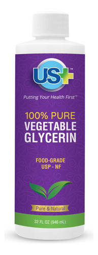 Us+ Glicerina Vegetal 100% Pura De 32 Onzas, Grado Farmaceut