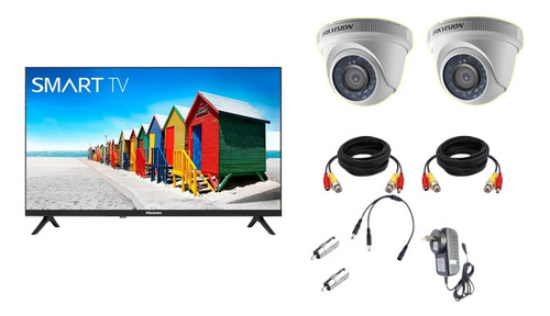 Kit Seguridad 2 Camara Infrarroja Color P/conectar A Tv Comp