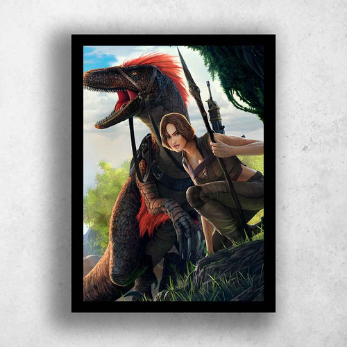 Quadros Decorativos Game Ark Survival Evolved Ark Survival Evolved 05 Preto