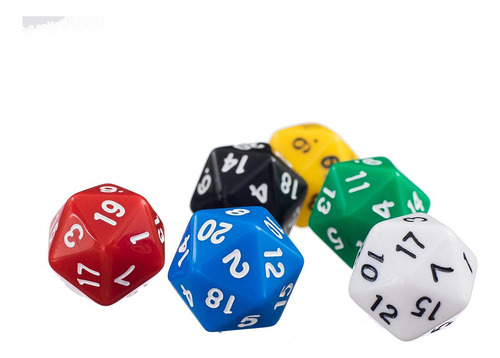 6 X Dados Multicolores De 2 Cm Y 20 Para Juegos De Cartas De