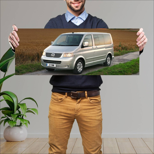 Cuadro 30x80cm Auto 2003 Volkswagen Caravelle Uk 137