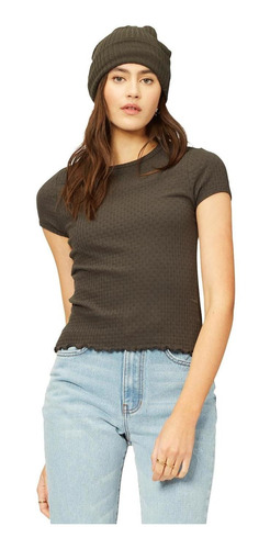 Polera M/c Mujer Baby Me Negro Billabong